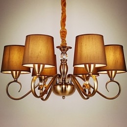 Lampadario mini rustico Lodge vintage in metallo elettroplaccato