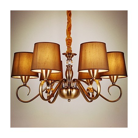 Lampadario mini rustico Lodge vintage in metallo elettroplaccato
