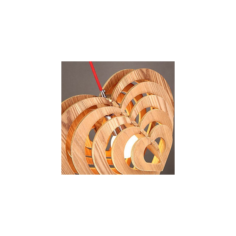 Lampadario a sospensione mini stile lanterna in legno e bambù