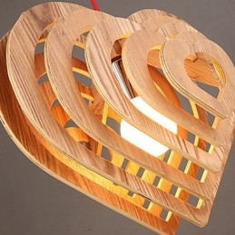 Lampadario a sospensione mini stile lanterna in legno e bambù
