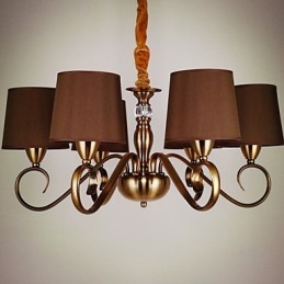 Lampadario mini rustico Lodge vintage in metallo elettroplaccato