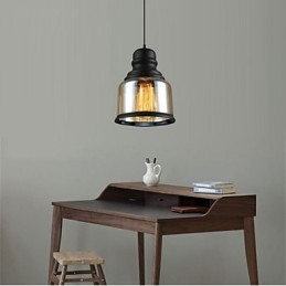 Lampada a sospensione retrò Loft Lights in vetro nero