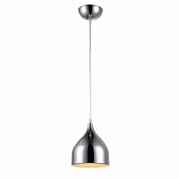 Lampada a sospensione moderna in ferro galvanizzato argento