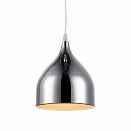 Lampada a sospensione moderna in ferro galvanizzato argento