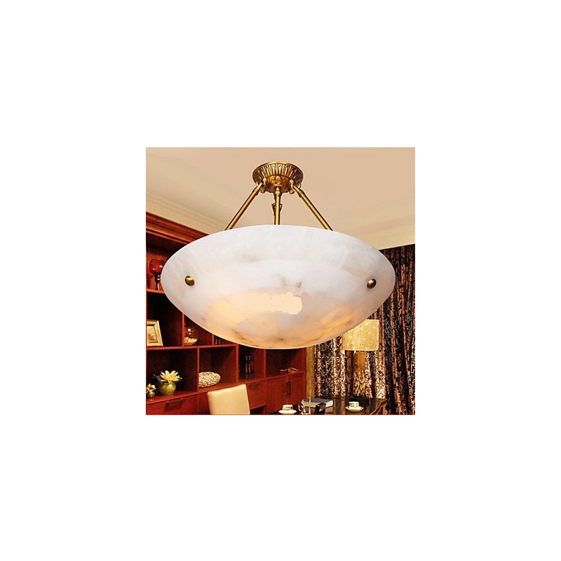 Lampada a sospensione beige in metallo e vetro, 2 lampadine E26/E27, catena regolabile