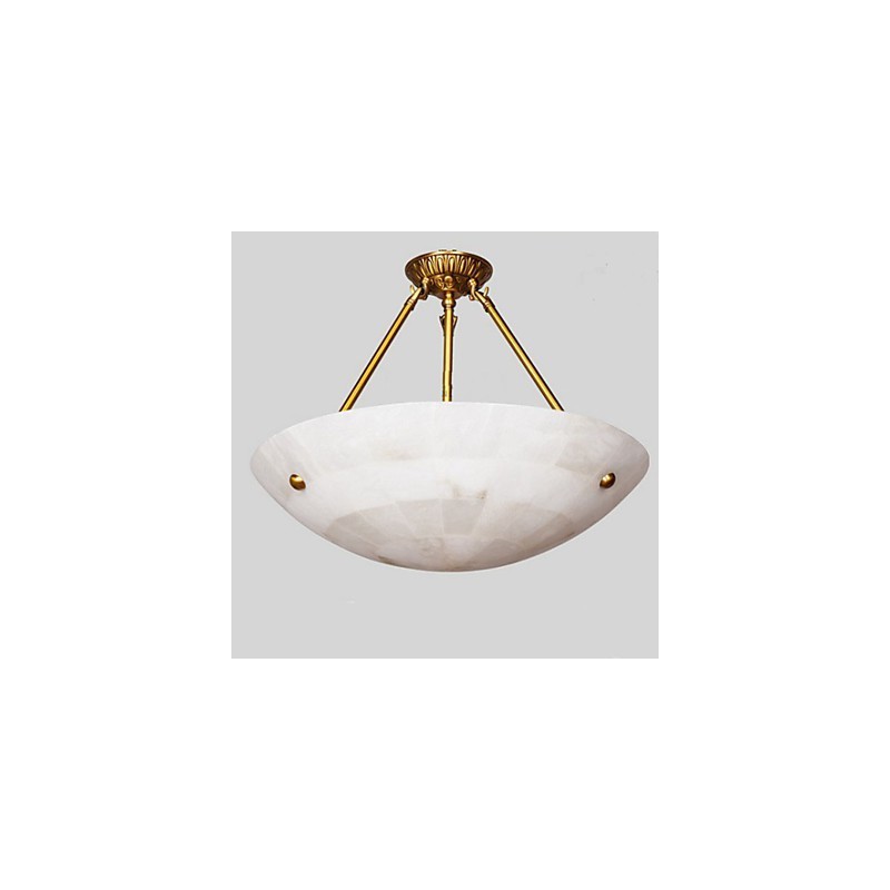 Lampada a sospensione beige in metallo e vetro, 2 lampadine E26/E27, catena regolabile