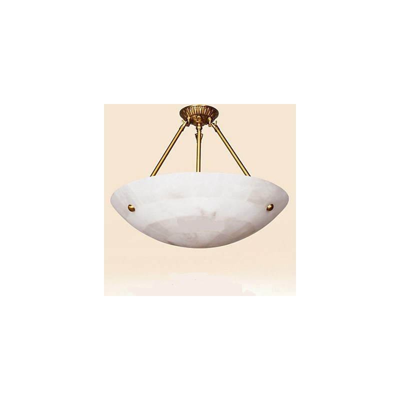Lampada a sospensione beige in metallo e vetro, 2 lampadine E26/E27, catena regolabile