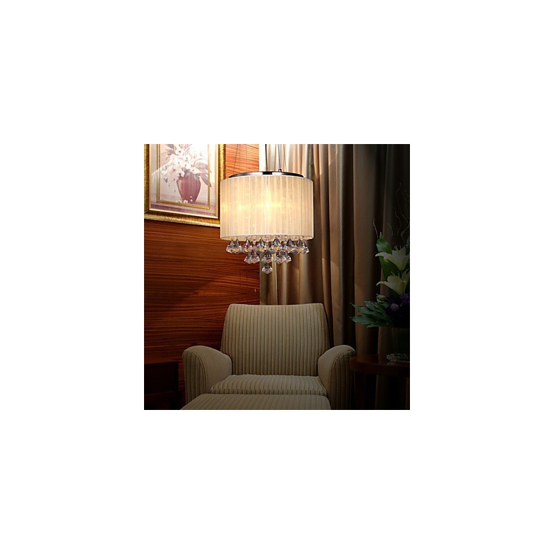 Lampada a sospensione in cristallo cromato 4 luci G9