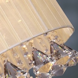 Lampada a sospensione in cristallo cromato 4 luci G9