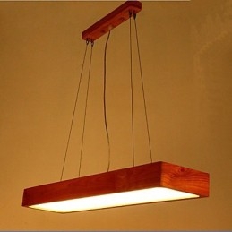 Lampada a sospensione in legno massello LED 3 luci marrone 92 cm
