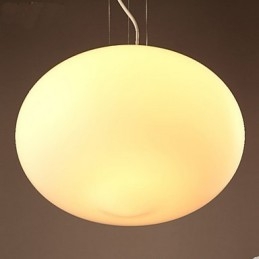Lampada a sospensione in vetro bianco latte stile caffetteria, mini