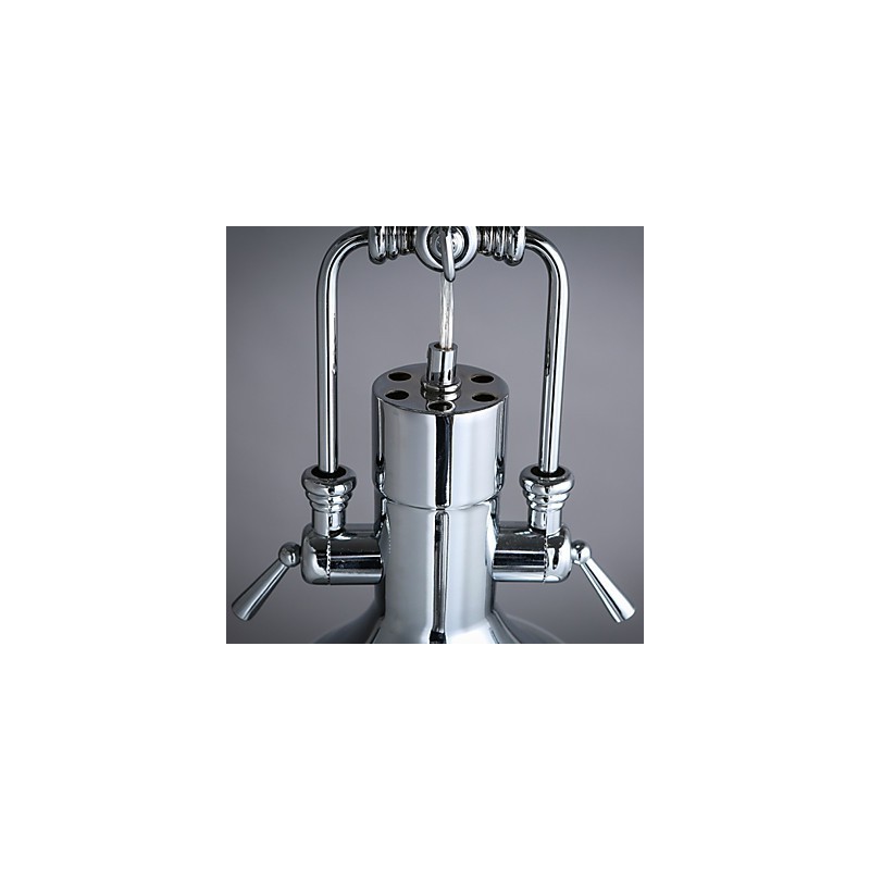 Lampada a sospensione in metallo e vetro stile rustico/lodge, 1 luce E26/E27