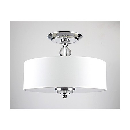 Lampada da soffitto a filo in cristallo 6 luci cilindrica cromata