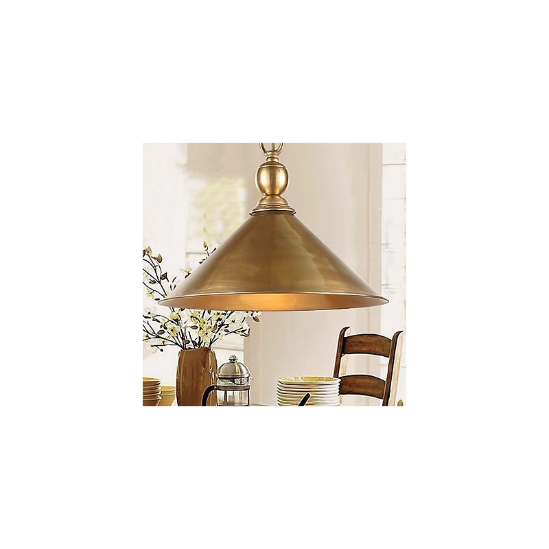 Lampada a sospensione classica in ottone, stile mini, metallo