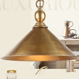 Lampada a sospensione classica in ottone, stile mini, metallo