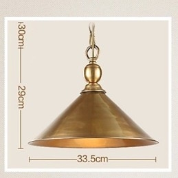 Lampada a sospensione classica in ottone, stile mini, metallo