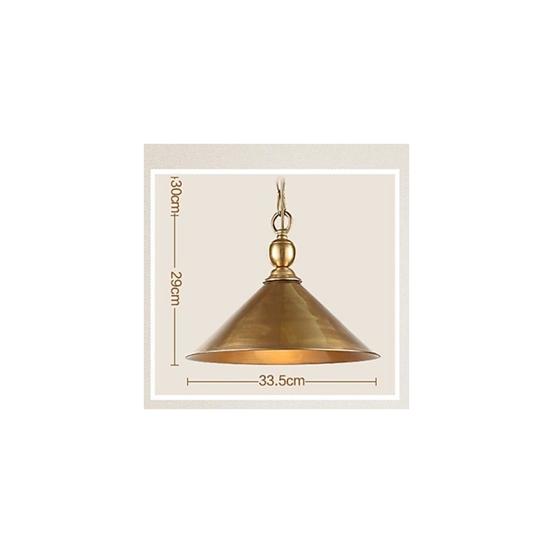 Lampada a sospensione classica in ottone, stile mini, metallo