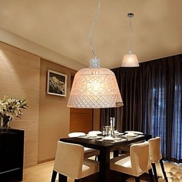 Lampadario a sospensione in vetro artistico intagliato trasparente