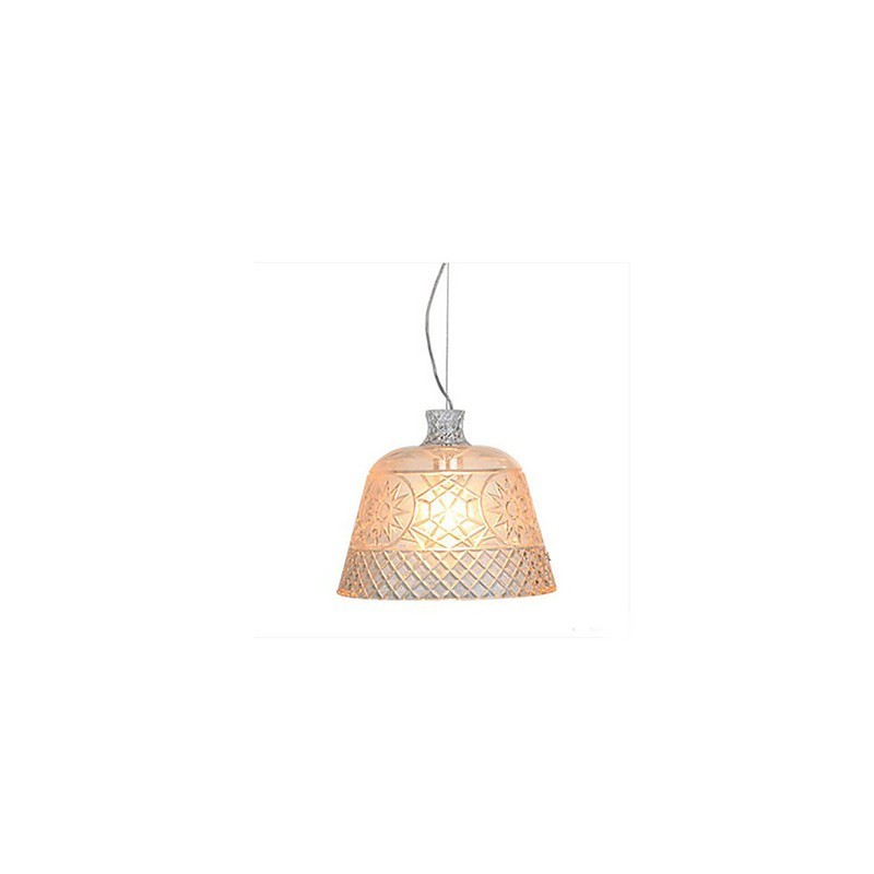 Lampadario a sospensione in vetro artistico intagliato trasparente