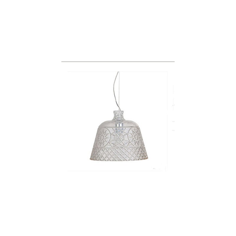Lampadario a sospensione in vetro artistico intagliato trasparente