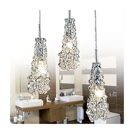 Lampadario classico Tradizione in vetro trasparente a 3 luci