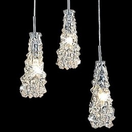 Lampadario classico Tradizione in vetro trasparente a 3 luci