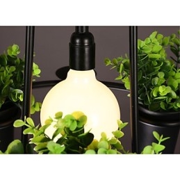 Lampada a sospensione moderna in metallo nero, 3 lampadine, catena regolabile, 50 cm
