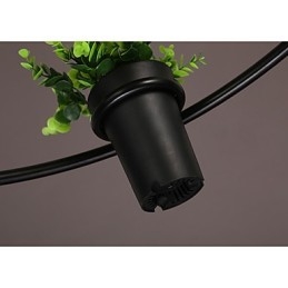 Lampada a sospensione moderna in metallo nero, 3 lampadine, catena regolabile, 50 cm