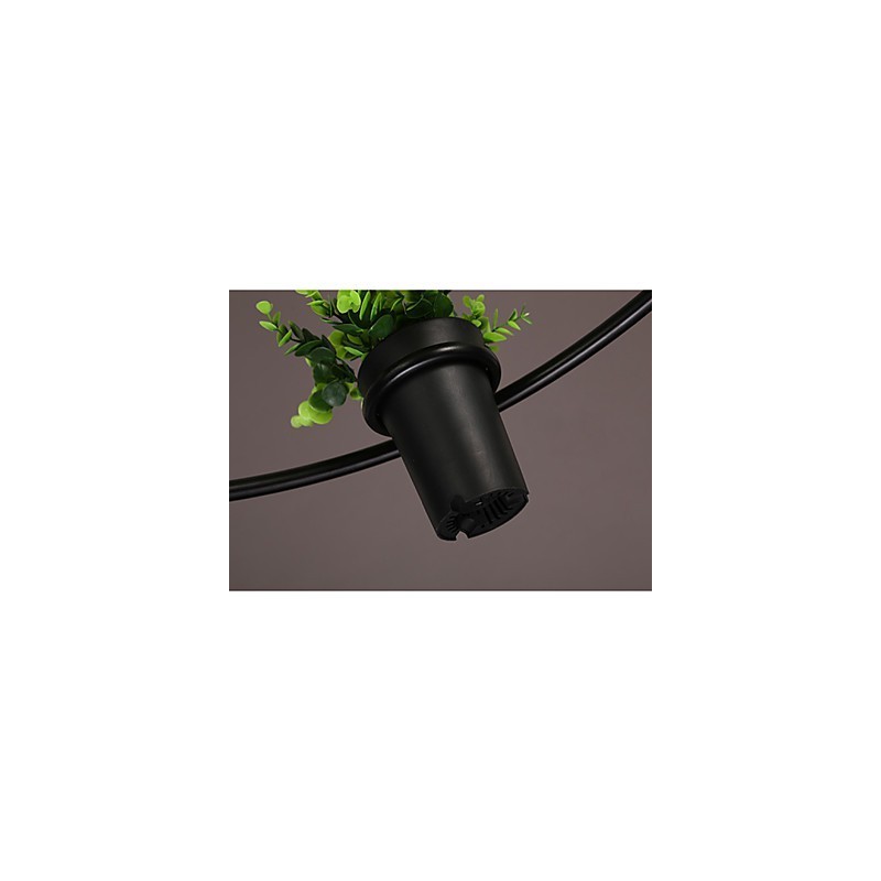Lampada a sospensione moderna in metallo nero, 3 lampadine, catena regolabile, 50 cm