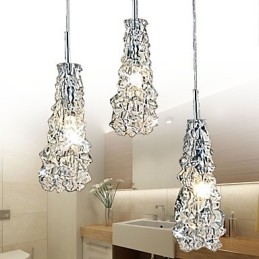 Lampadario classico Tradizione in vetro trasparente a 3 luci