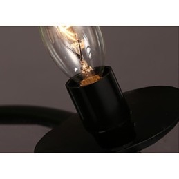 Lampada a sospensione moderna in metallo nero, 3 lampadine, catena regolabile, 50 cm