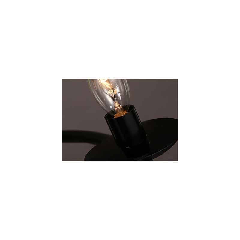Lampada a sospensione moderna in metallo nero, 3 lampadine, catena regolabile, 50 cm