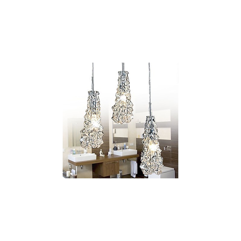 Lampadario classico Tradizione in vetro trasparente a 3 luci
