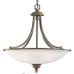 Lampada a sospensione Rustica Lodge in metallo bronzo, 3 luci