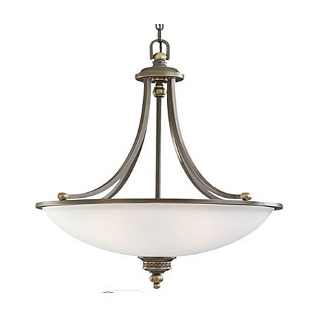 Lampada a sospensione Rustica Lodge in metallo bronzo, 3 luci