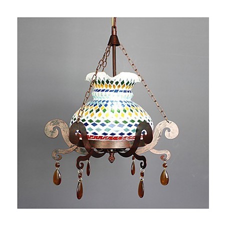 Lampadario a sospensione vintage industriale country 1 punto luce