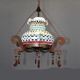 Lampadario a sospensione vintage industriale country 1 punto luce