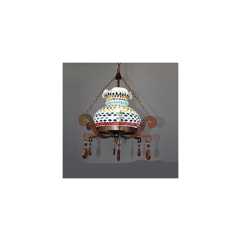 Lampadario a sospensione vintage industriale country 1 punto luce