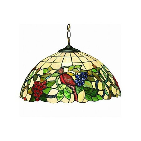 Lampada a sospensione Grapes and Birds 2 luci E27 in vetro