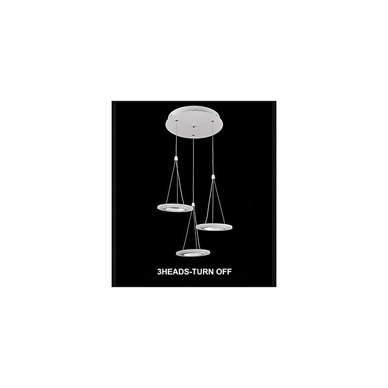 Lampada a sospensione LED in acrilico moderna, 3 lampadine