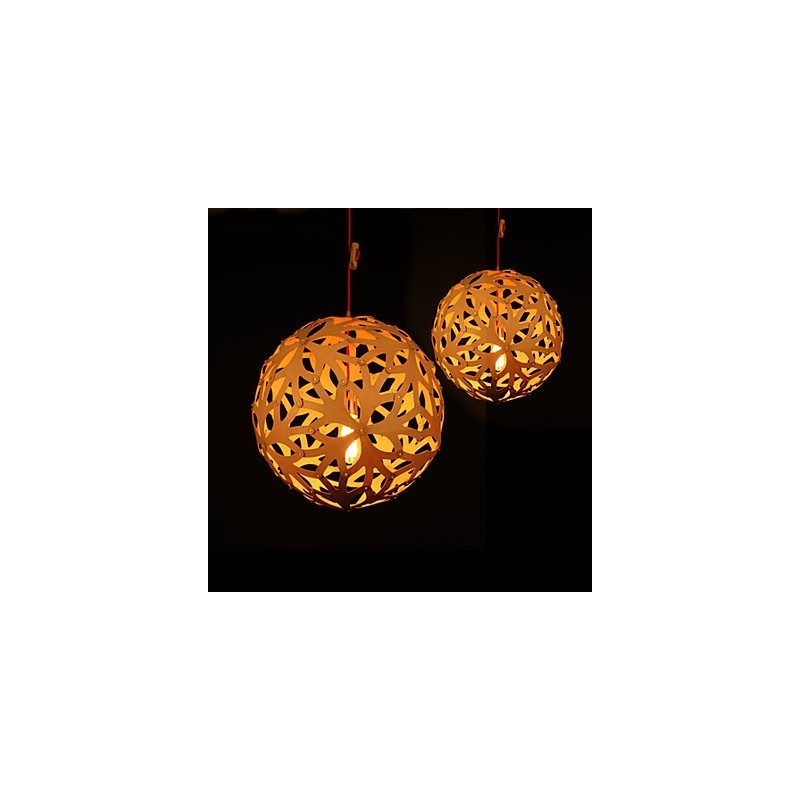 Lampadario a sospensione mini stile lanterna in legno e bambù
