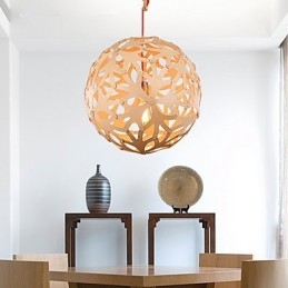 Lampadario a sospensione mini stile lanterna in legno e bambù