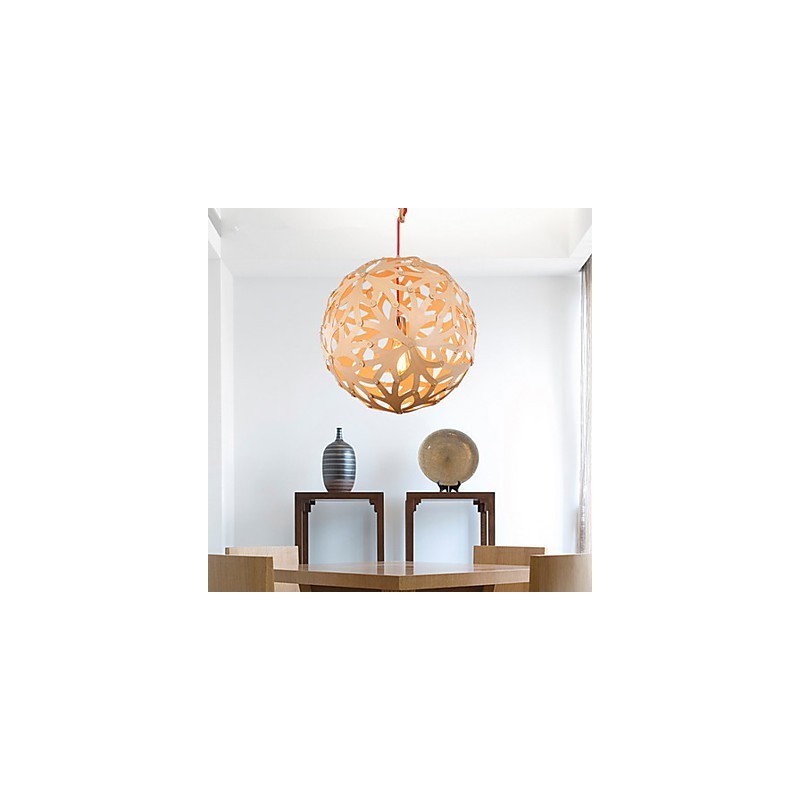 Lampadario a sospensione mini stile lanterna in legno e bambù