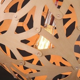 Lampadario a sospensione mini stile lanterna in legno e bambù