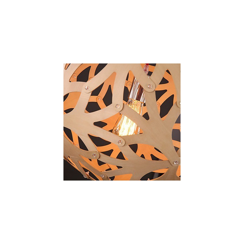 Lampadario a sospensione mini stile lanterna in legno e bambù