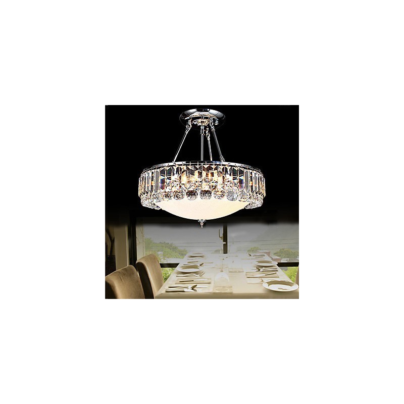 Lampada a sospensione cristallo moderna contemporanea in vetro bianco