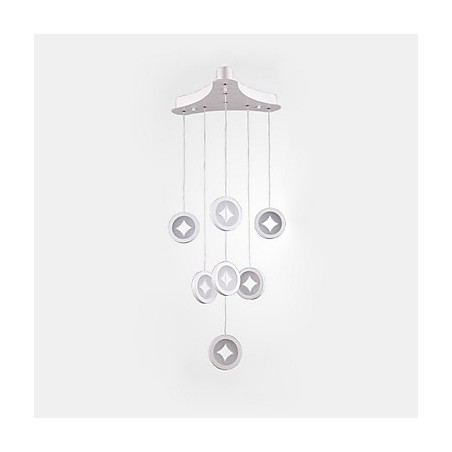Lampada a sospensione moderna 63 W LED in acrilico, 3 livelli