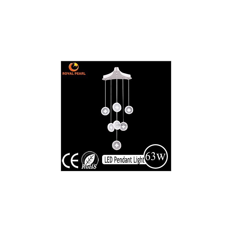 Lampada a sospensione moderna 63 W LED in acrilico, 3 livelli