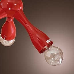 Plafoniera moderna a 3 luci in vetro e metallo
