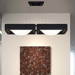 Lampada a sospensione moderna 2 luci semplice artistica